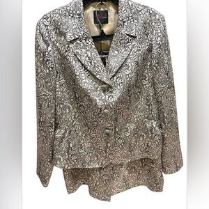 JM STUDIO Black and Gold Skirt Suit